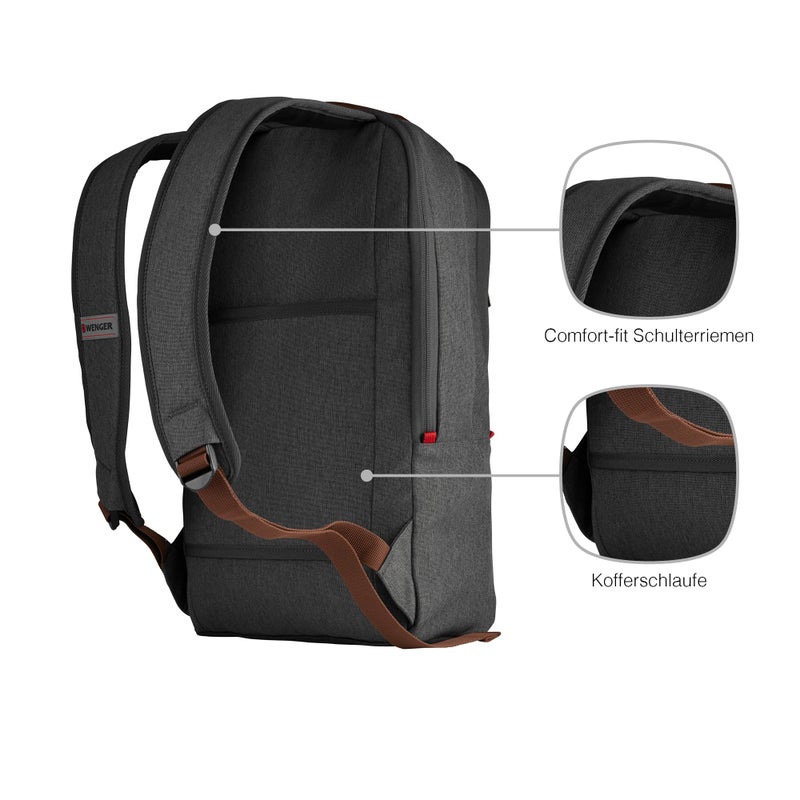 Wenger City Upgrade Laptop Backpack with Cross Body Day Bag 40.64 cm 16 Inches Grey - Image 3